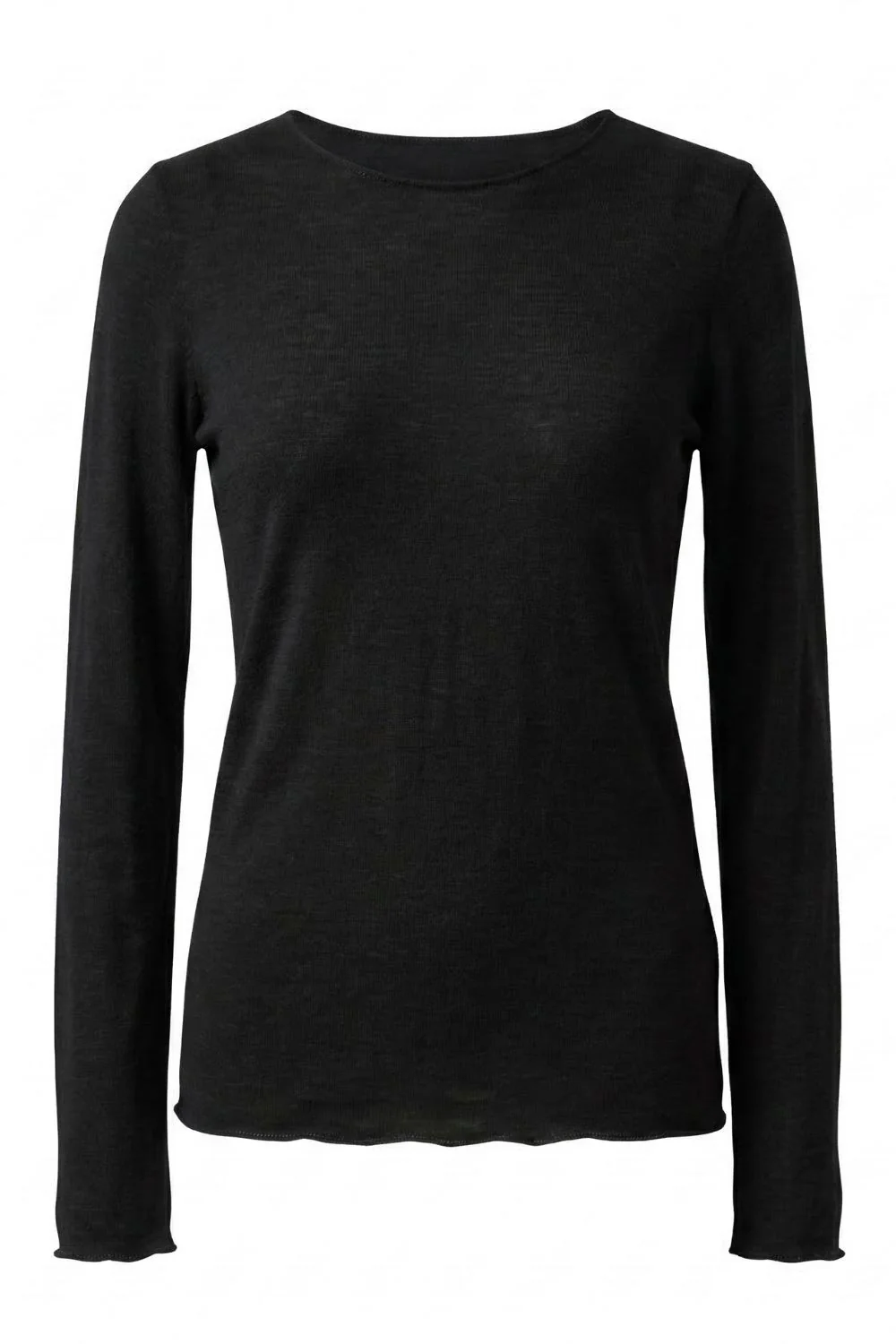 Cassie Cashmere Blend Top | Black | T-Shirt fra Atelier C