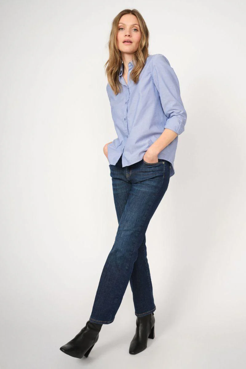 Cecilia Cover Long Jeans | Blue Denim | Jeans fra Mos Mosh - Image 13