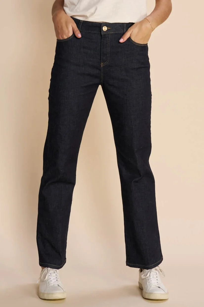 Cecilia Cover Jeans | Dark Blue | Vide ankel jeans fra Mos Mosh