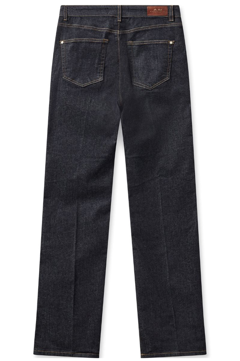 Cecilia Cover Long Jeans | Dark Blue | Jeans fra Mos Mosh - Image 4