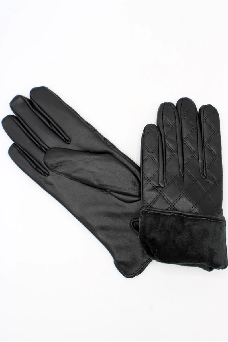 Check Gloves | Black - Image 2