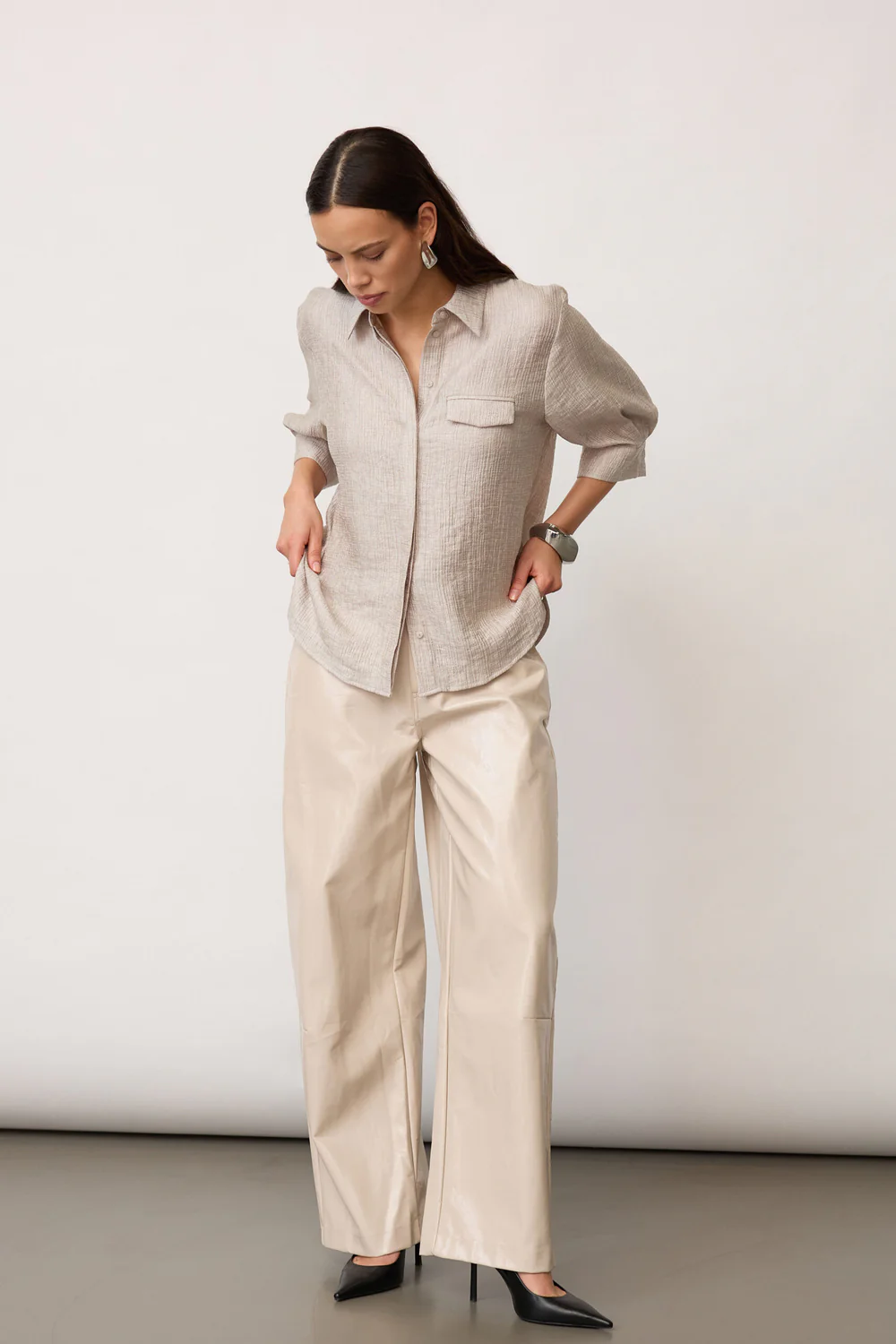 Cher Shirt 45187 | Silver | Top fra Co'couture - Image 5