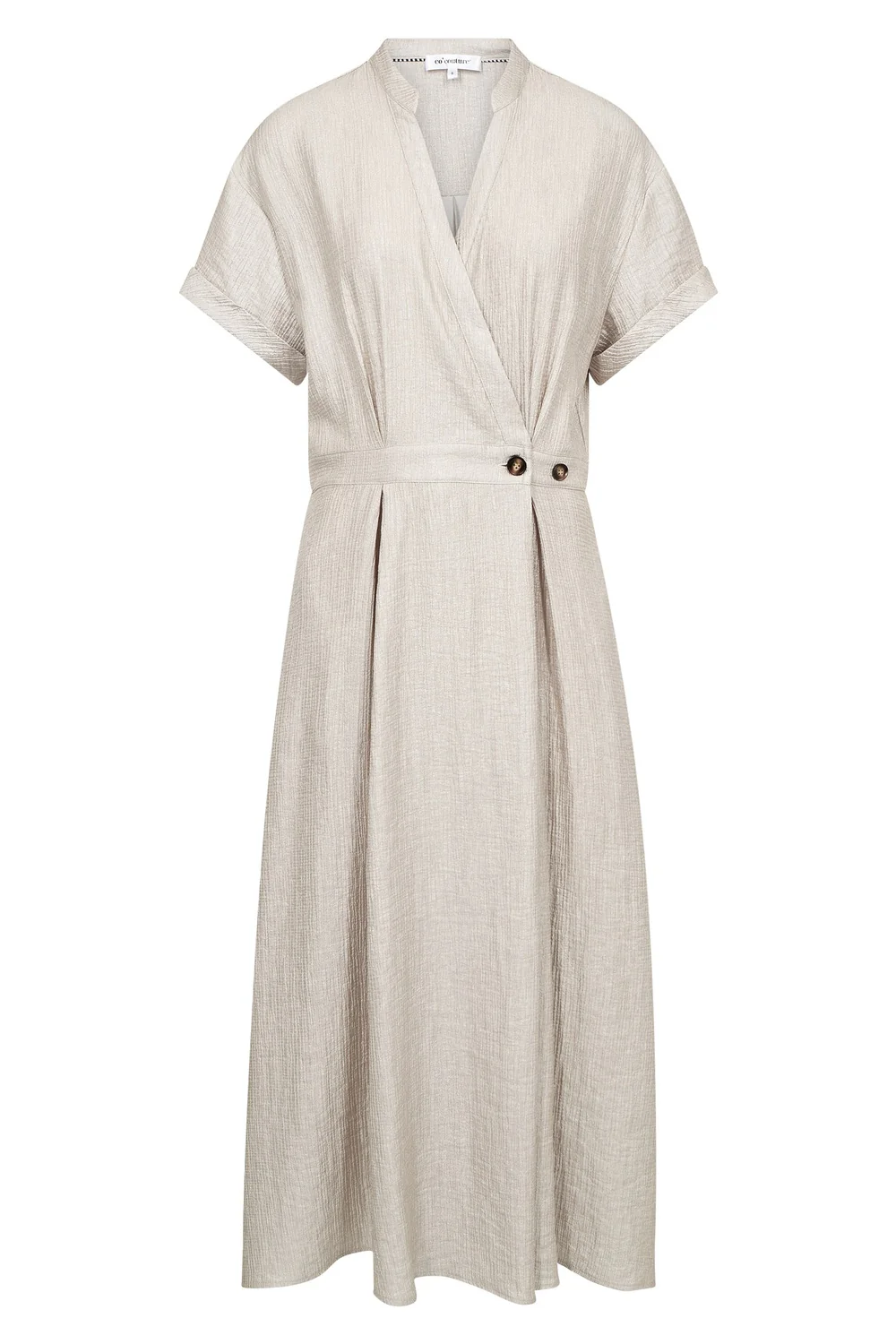 Cher Wrap SS Dress 46124 | Silver | Kjole fra Co'couture - Image 2
