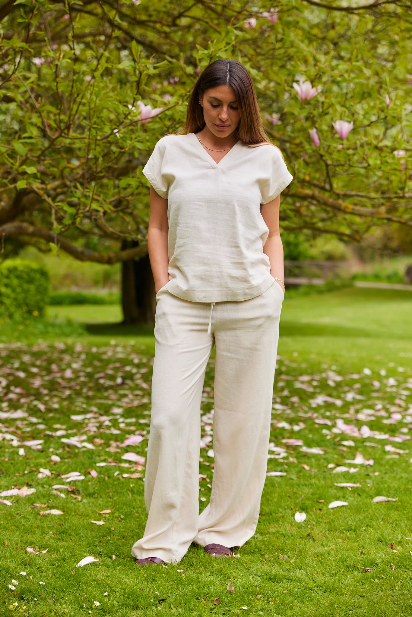 Chloe Pants | Beige | Bukser fra French Laundry - Image 3