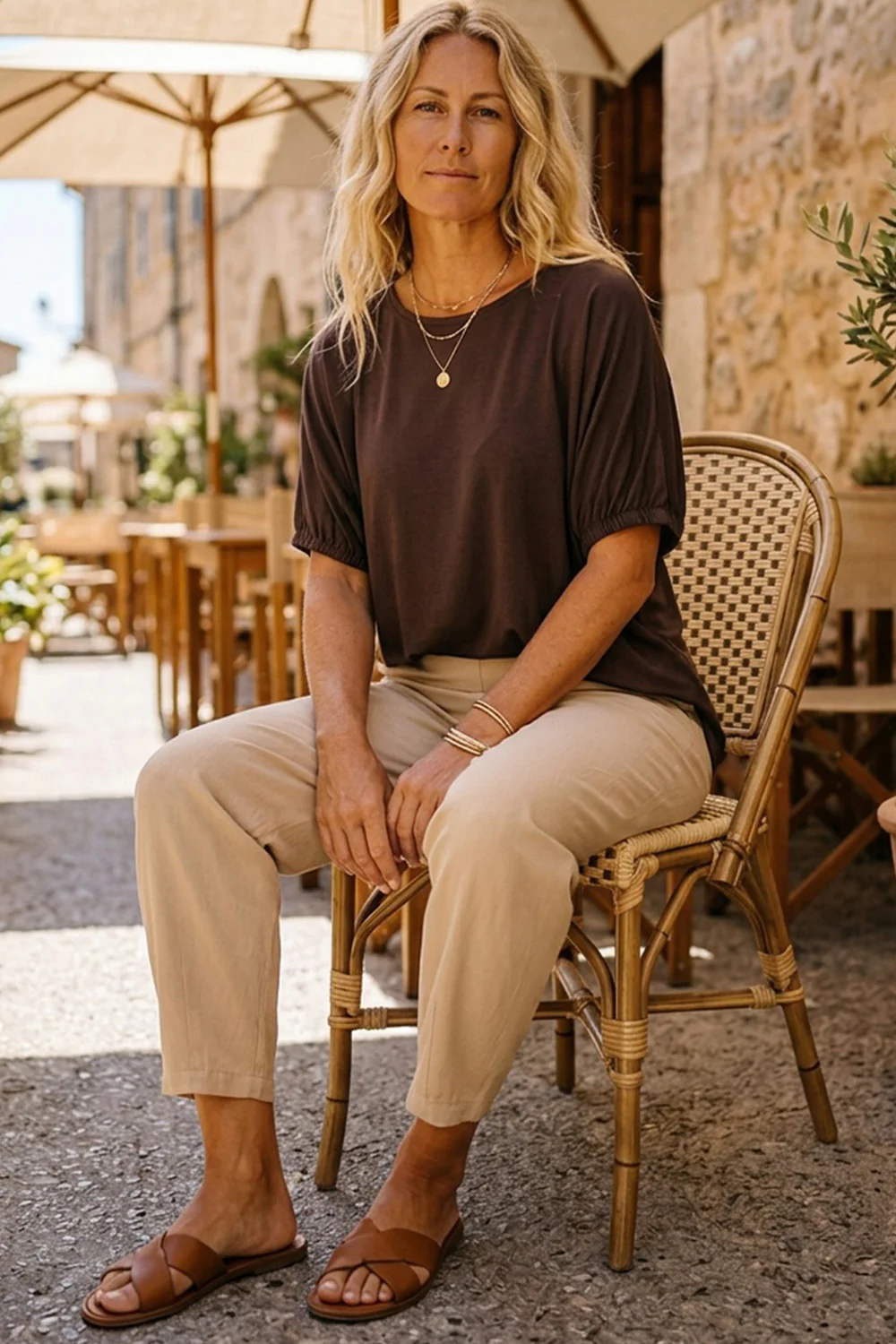Chloe Pants | Sand | Bukser fra Prepair - Image 4