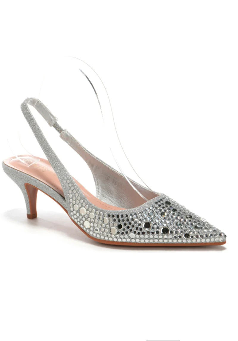 Cinderella Vibes | Silver | Slingback sko fra Avery