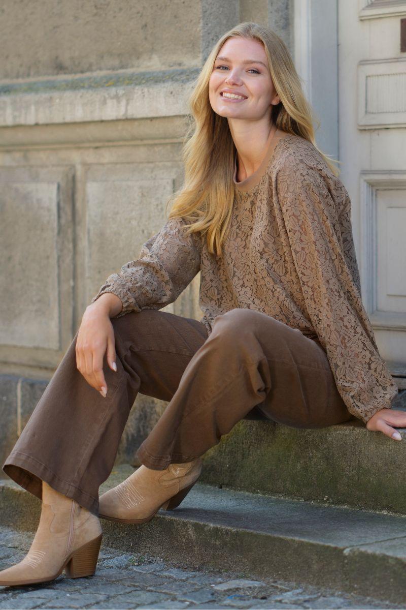 Claire Blouse 2822 | Coffee Latte | Bluse fra Prepair - Image 4