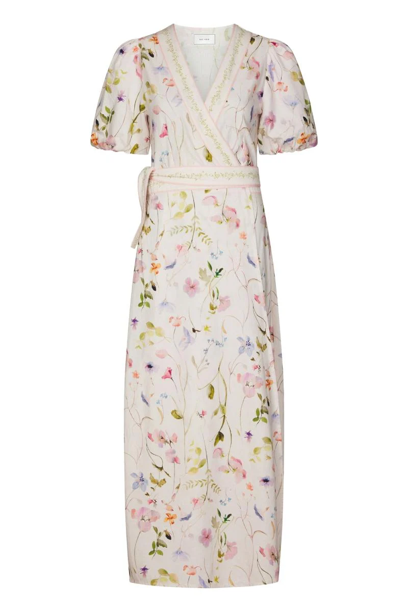 Clarine Flower Dress | Off White | Kjole fra Neo Noir - Image 3
