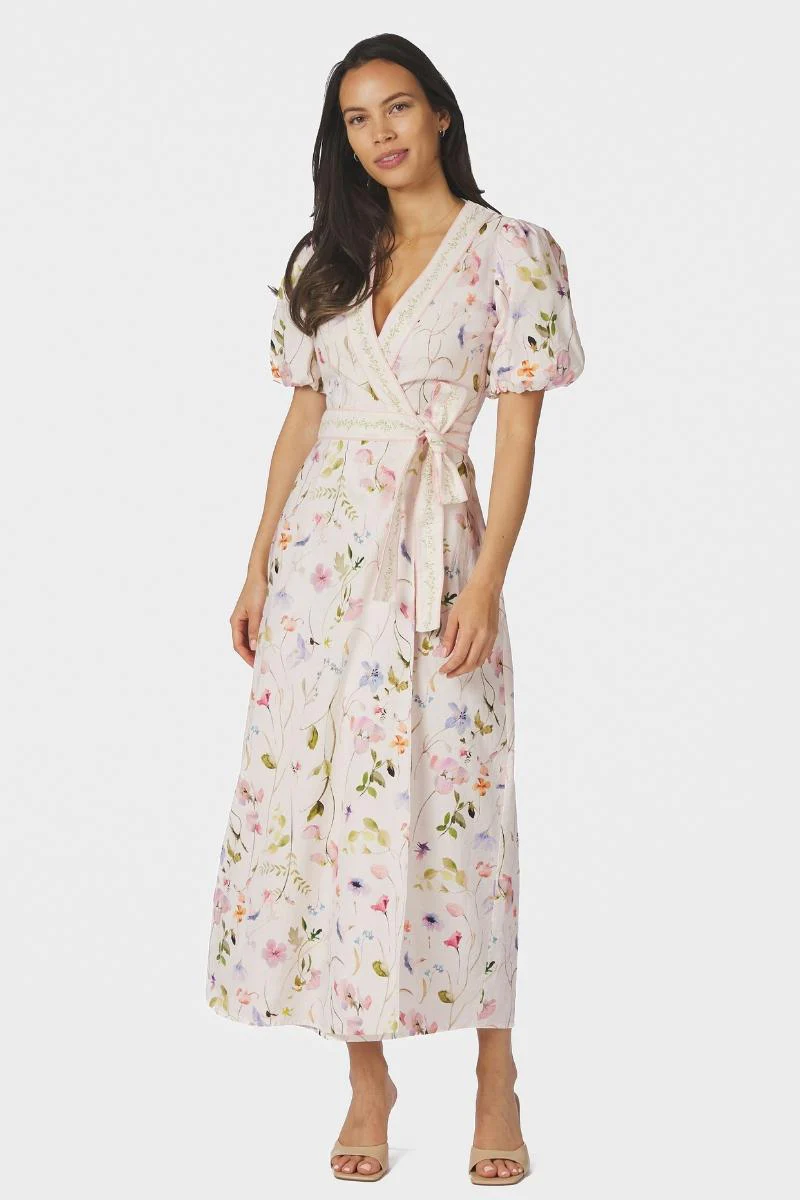 Clarine Flower Dress | Off White | Kjole fra Neo Noir - Image 6