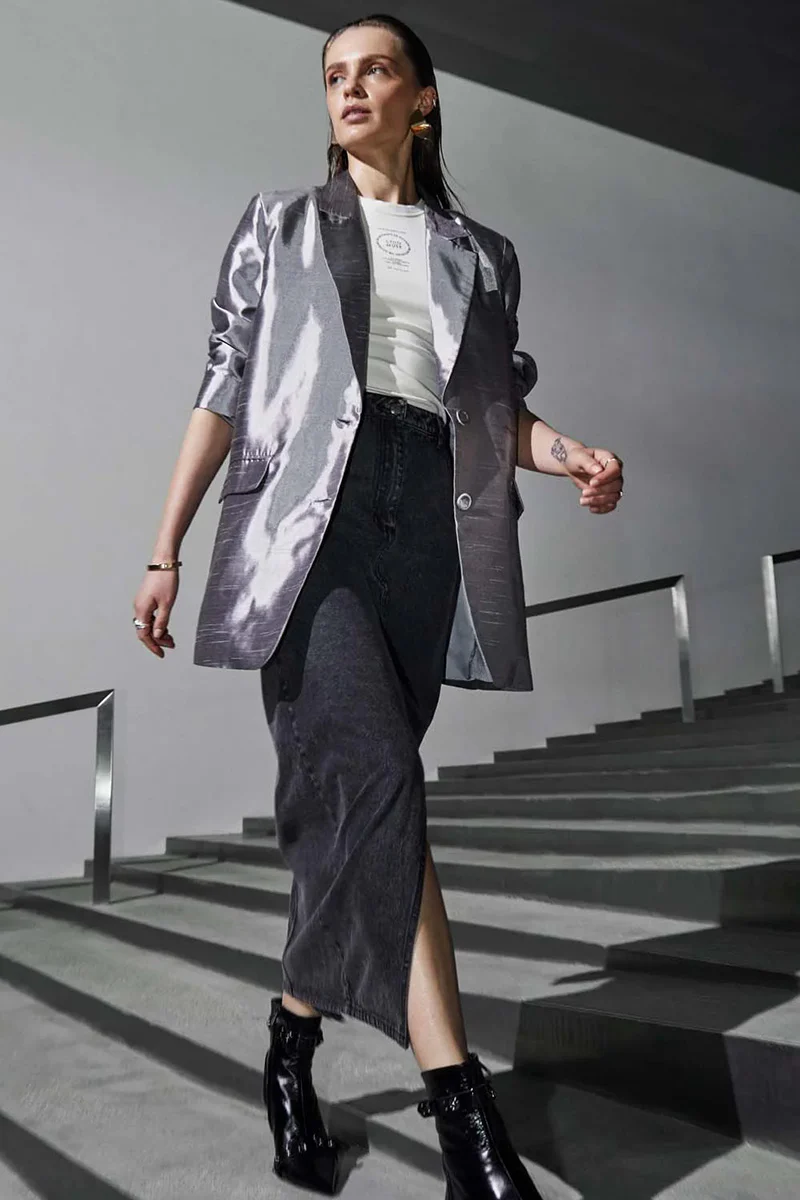 Charlee Long Skirt | Black | Nederdel fra Copenhagen Muse - Image 2