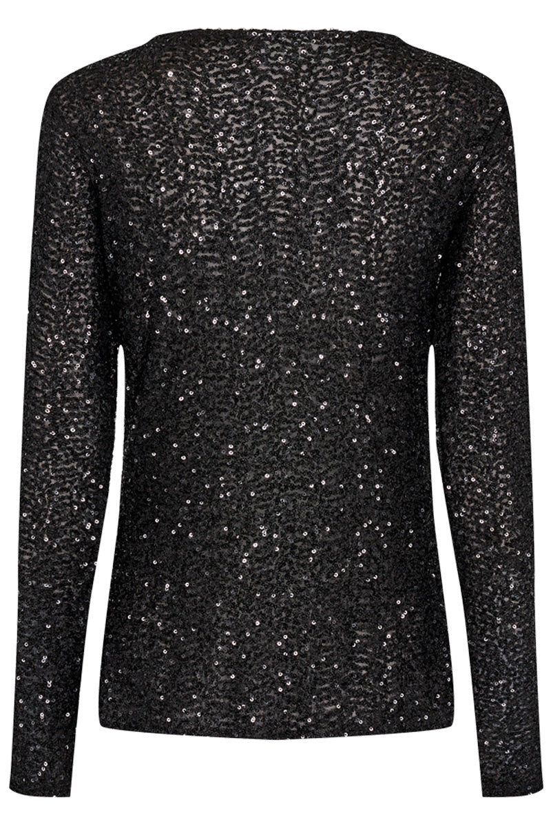 Sequince Tee | Black | Bluse fra Copenhagen Muse - Image 3