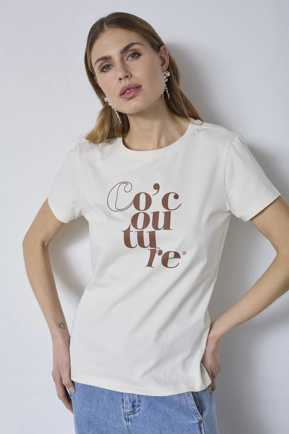 Cocouturecc Tee | Off white | T-Shirt fra Co'couture