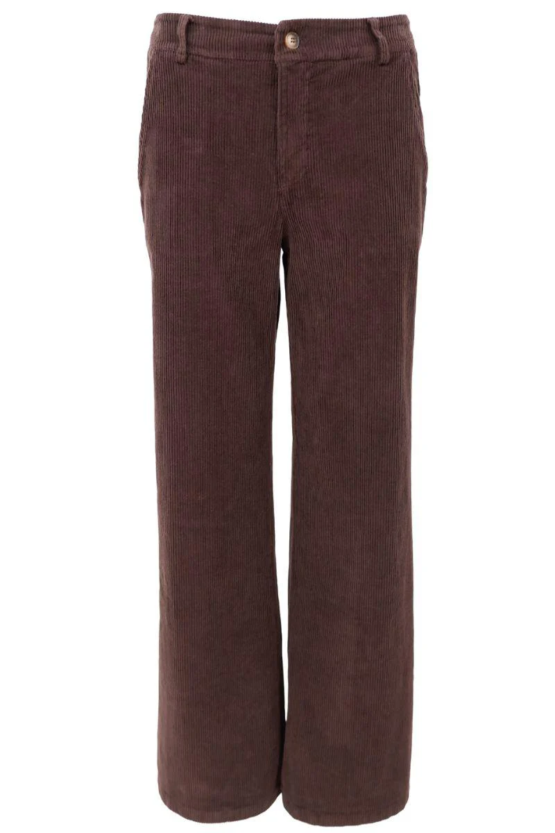 Cora Corduroy Box Pant | Coffee | Bukser fra Black Colour - Image 2