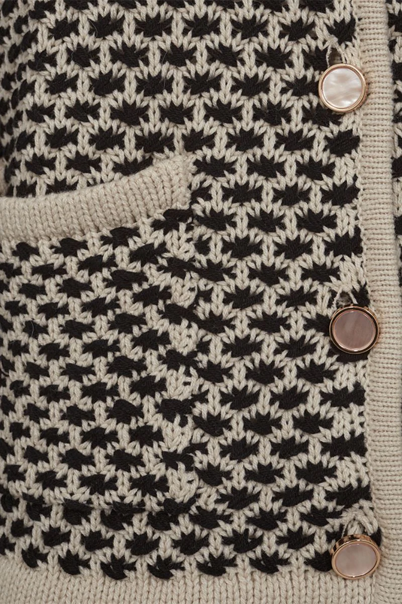 Cotla Cardigan 205402 | Moonbeam W. Black | Cardigan fra Freequent - Image 9