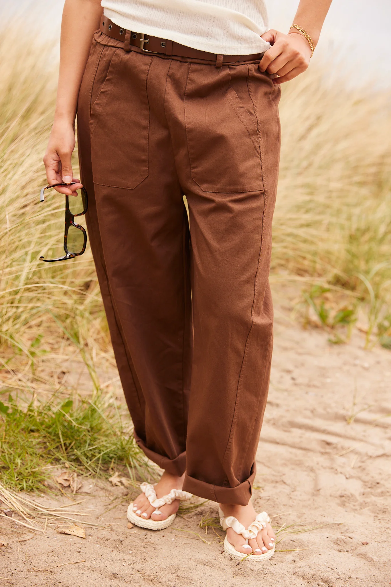 Cotton Pants | Dark Maroon | Bukser fra Atelier C - Image 2