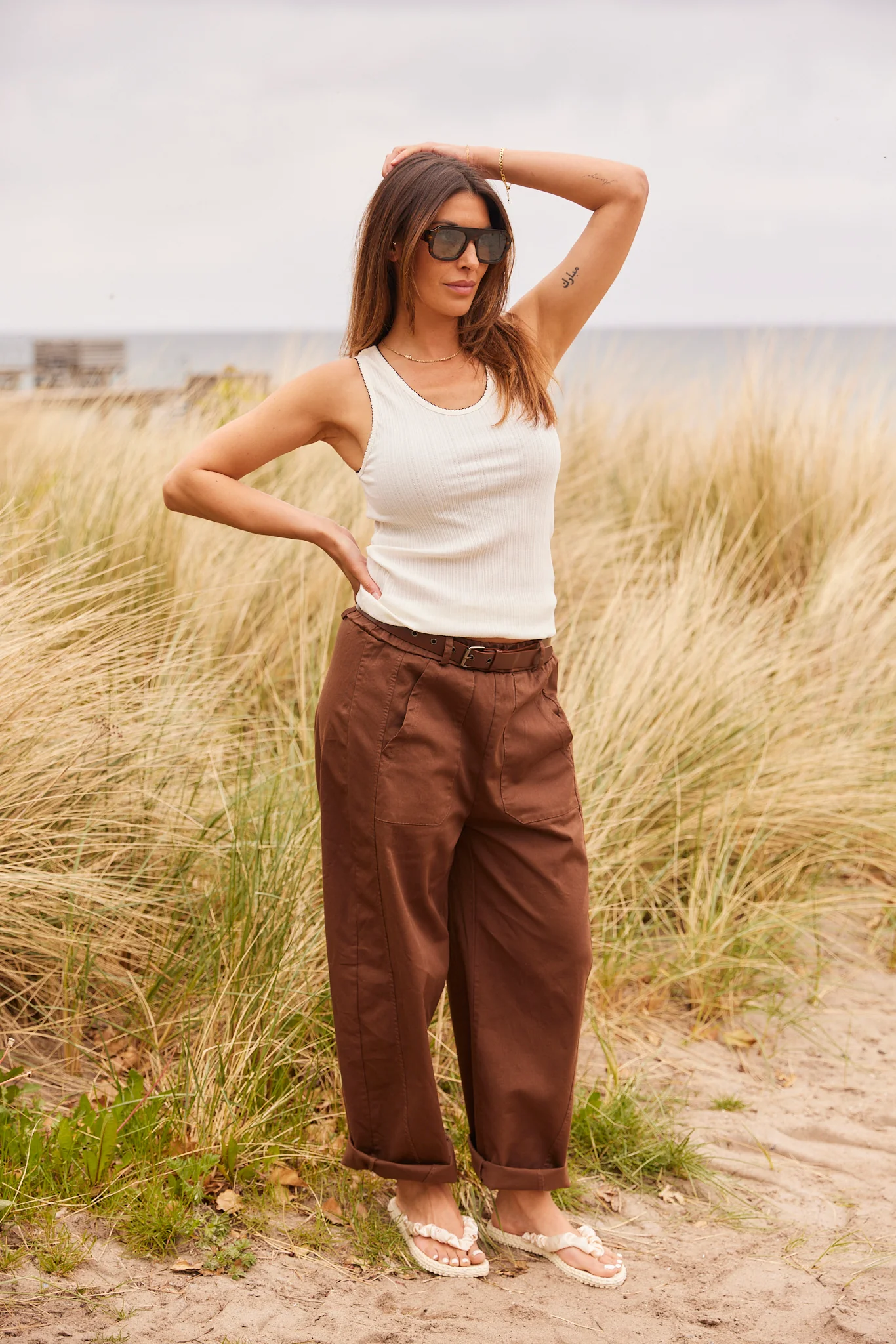 Cotton Pants | Dark Maroon | Bukser fra Atelier C - Image 3