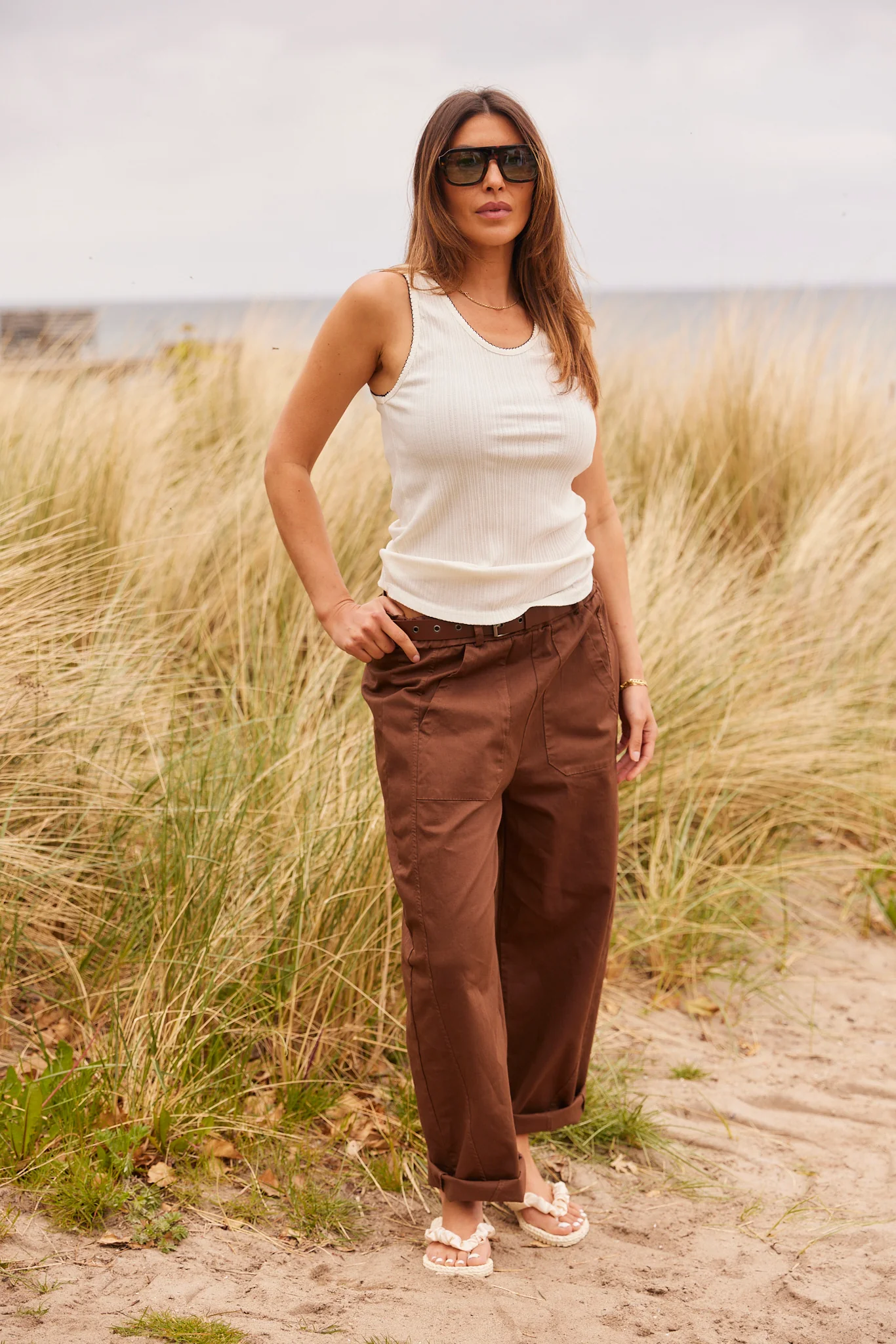 Cotton Pants | Dark Maroon | Bukser fra Atelier C - Image 4