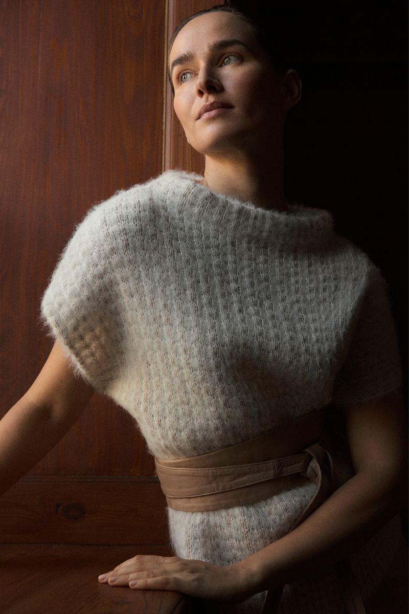 Coya knit cape | Off White | Strik fra Gustav - Image 6