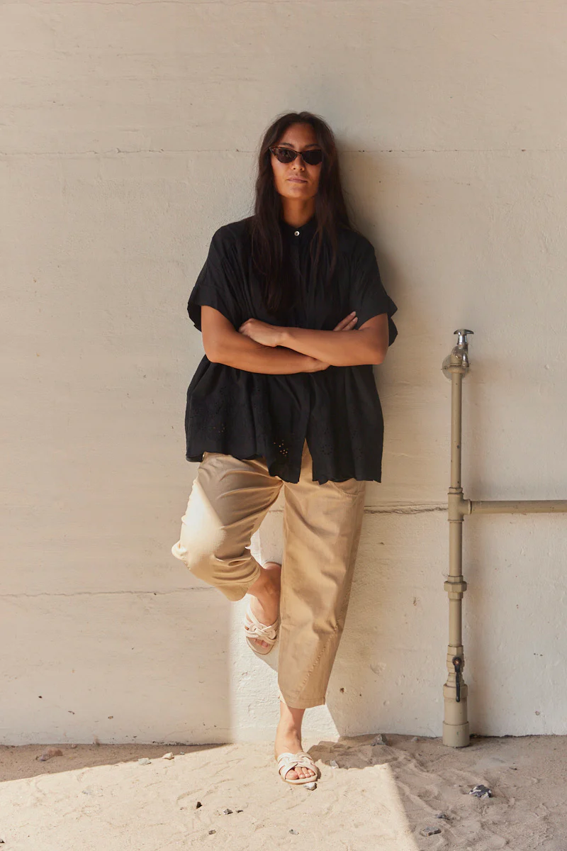 Cropped Pants FY016 | Beige | Bukser fra Atelier C - Image 2