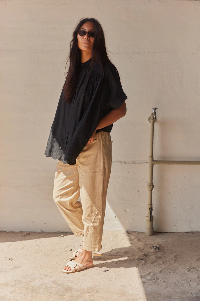 Cropped Pants FY016 | Beige | Bukser fra Atelier C - Image 5