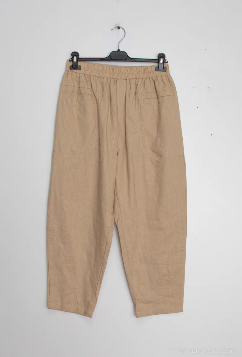 Cropped Pants FY016 | Beige | Bukser fra Atelier C - Image 6