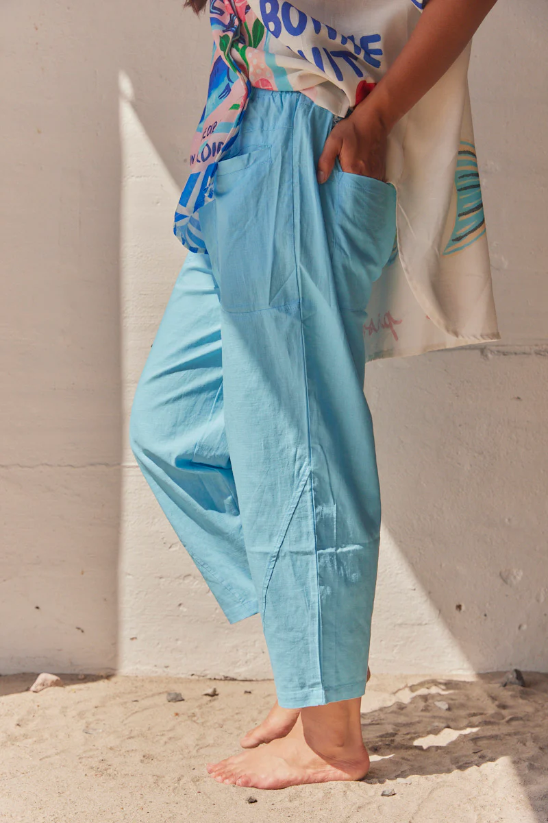 Cropped Pants FY016 | Blue | Bukser fra Atelier C