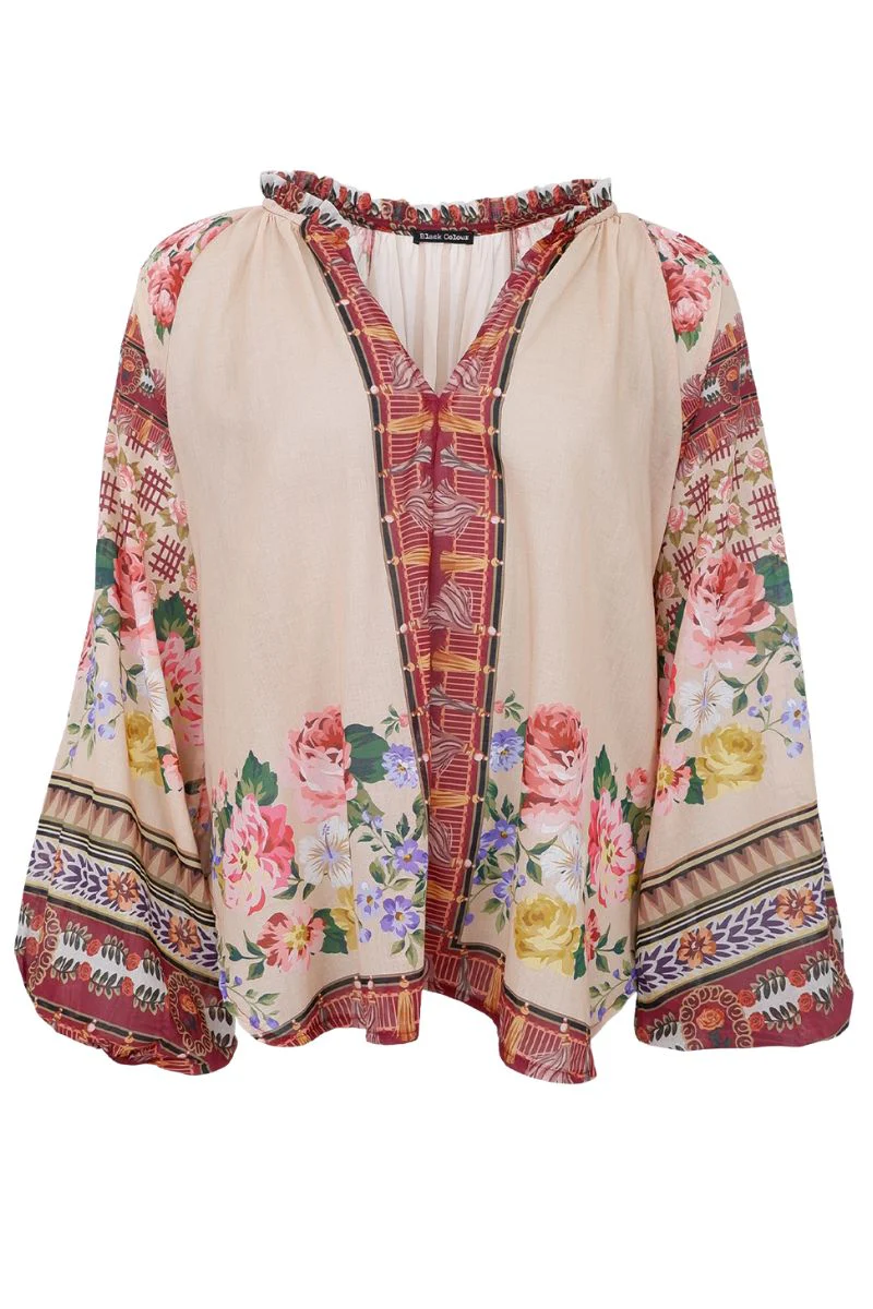Dahlia Blouse | Creme | Bluse fra Black Colour - Image 2