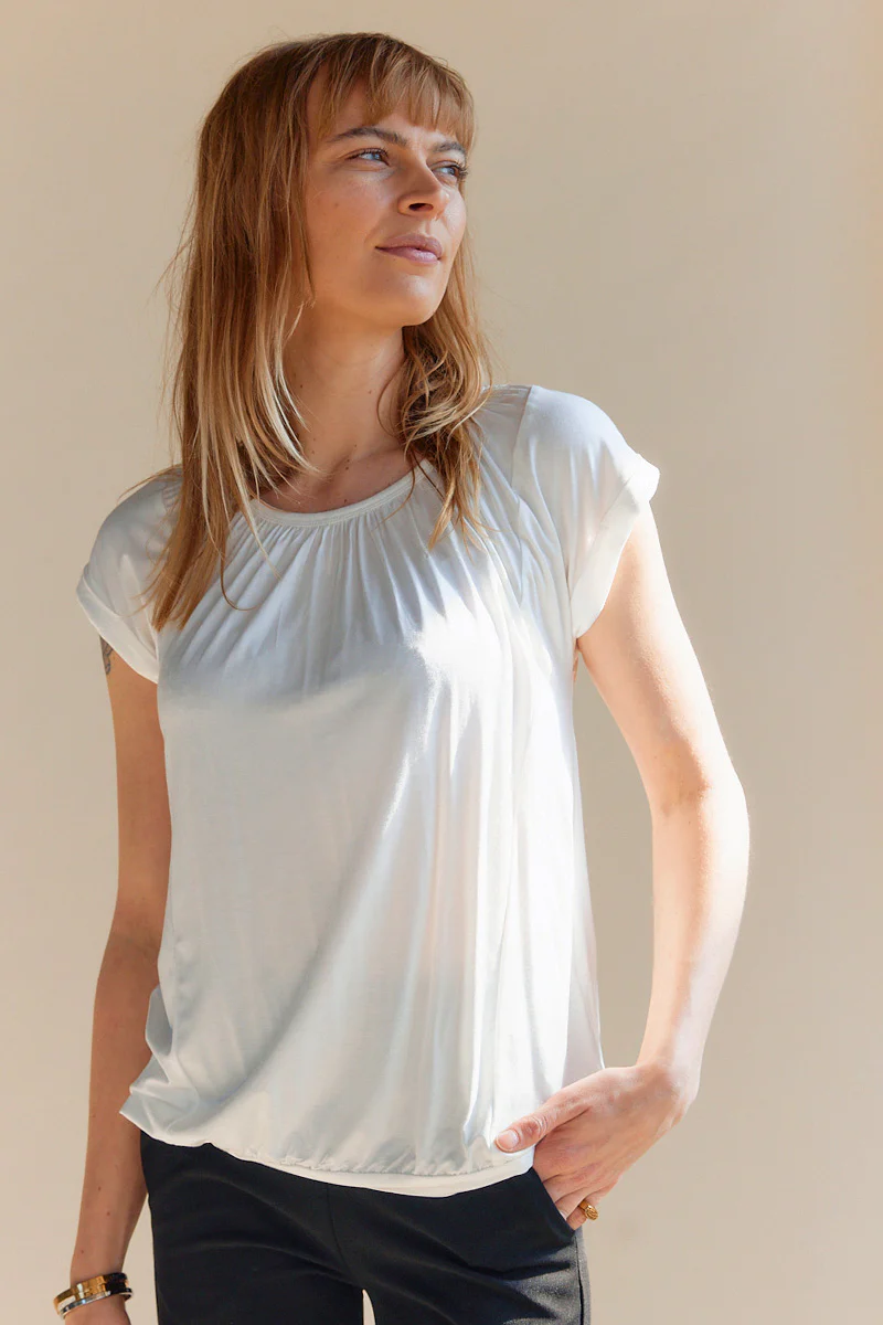 Daisy Bubble Tee | Hvid | T-shirt fra Statebird - Image 3