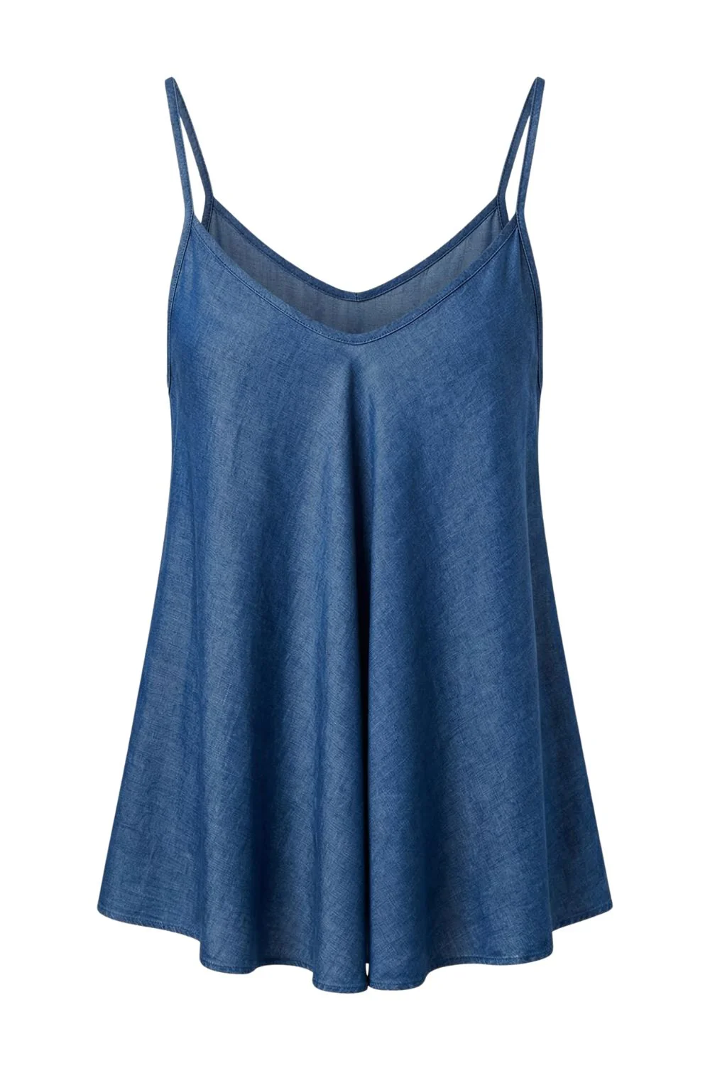 Dalas Denim Strappy Top | Denim | Top fra Avery