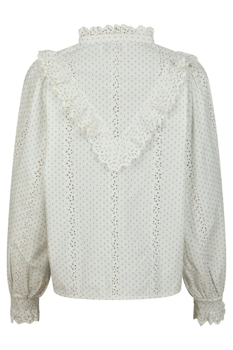 Degas Embroidery Blouse 163440 | Off White | Bluse fra Neo Noir - Image 4