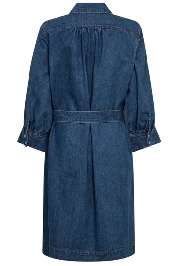 Delina Denim SS Dress 36451 | Dark Denim | Kjole fra Co'couture - Image 3