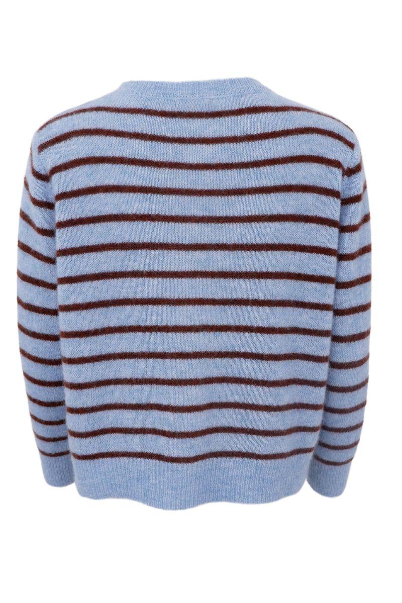 Dell Striped Knit Cardigan | Blue | Strikket Top fra Black Colour - Image 4