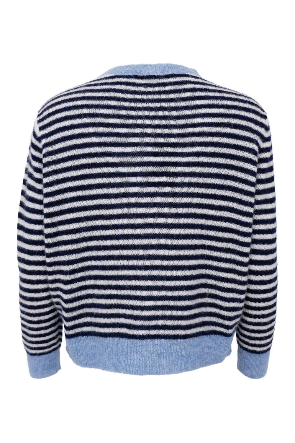 Dell Striped Knit Cardigan | Navy | Strik fra Black Colour - Image 3