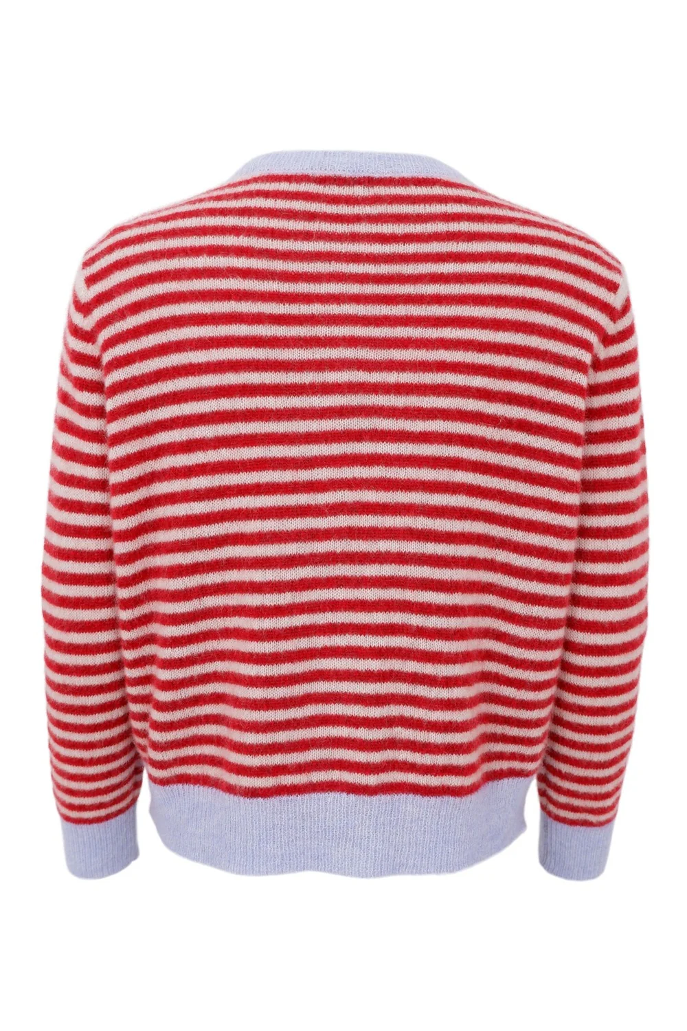 Dell Striped Knit Cardigan | Red | Strik fra Black Colour - Image 3