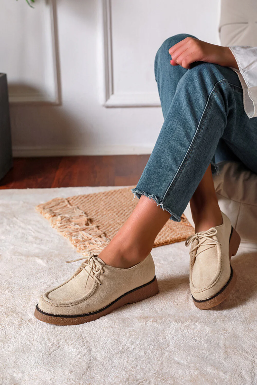 Derby Loafers | Beige | Loafers fra Lazy Bear - Image 2