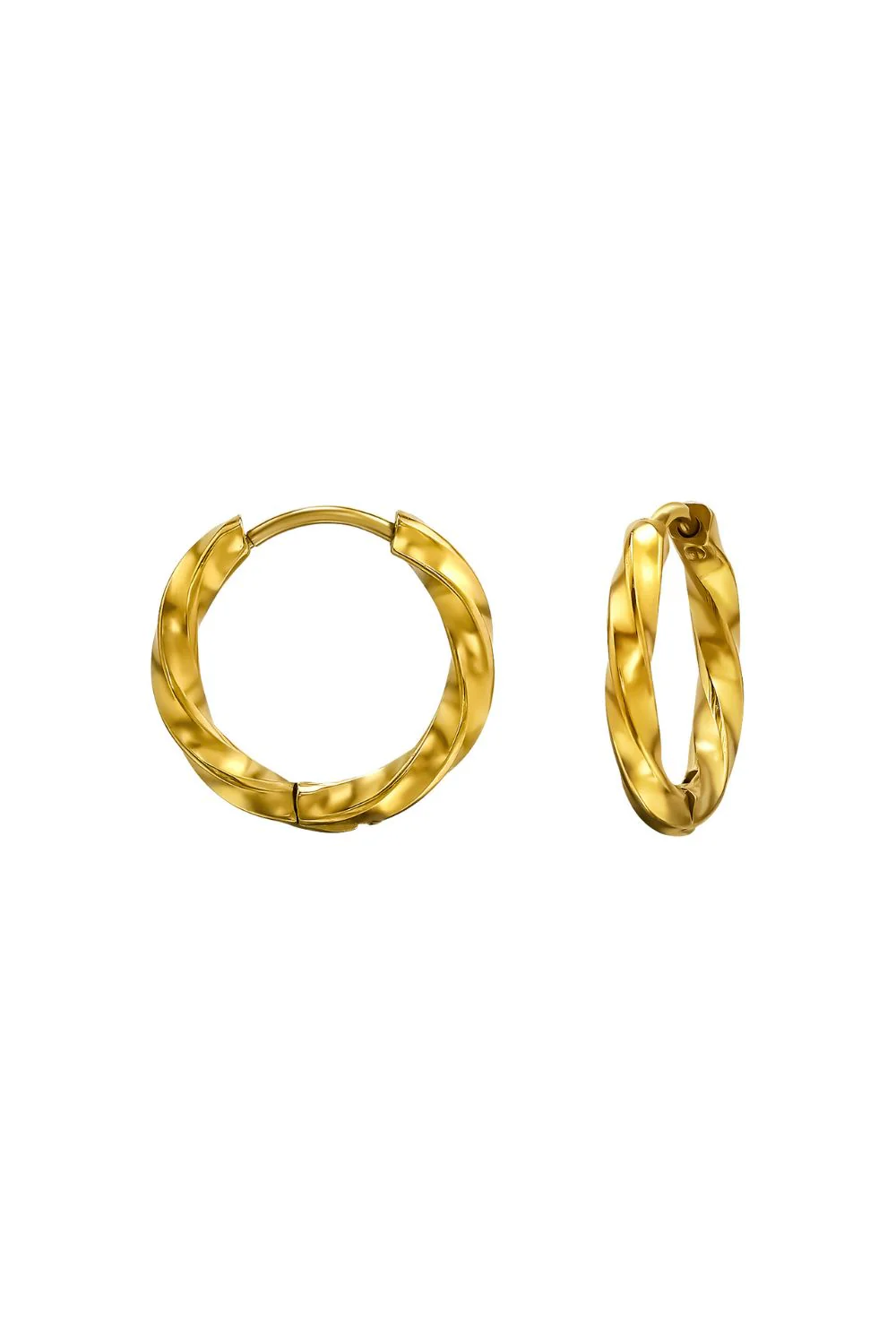 Diamond Cut Hoops GD | Øreringe fra Birdsong - Image 3