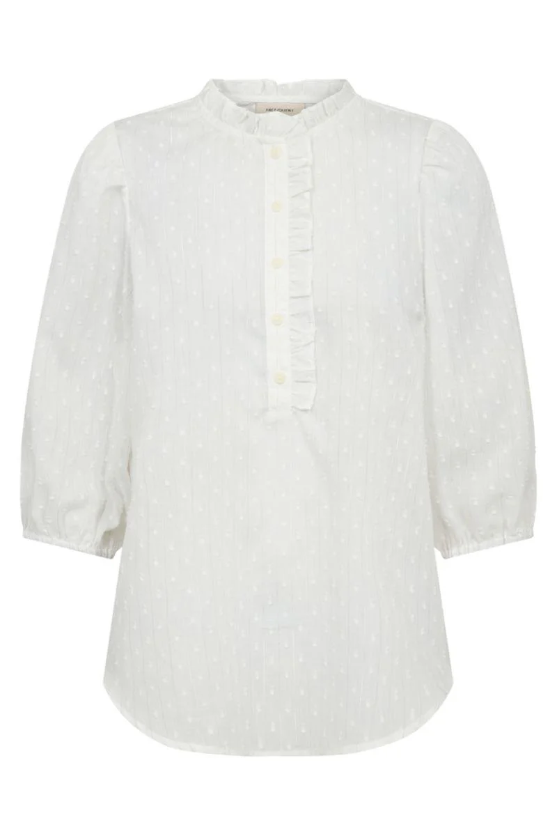 Dina Blouse 206719 | Star Off-White Mel | Bluse fra Freequent
