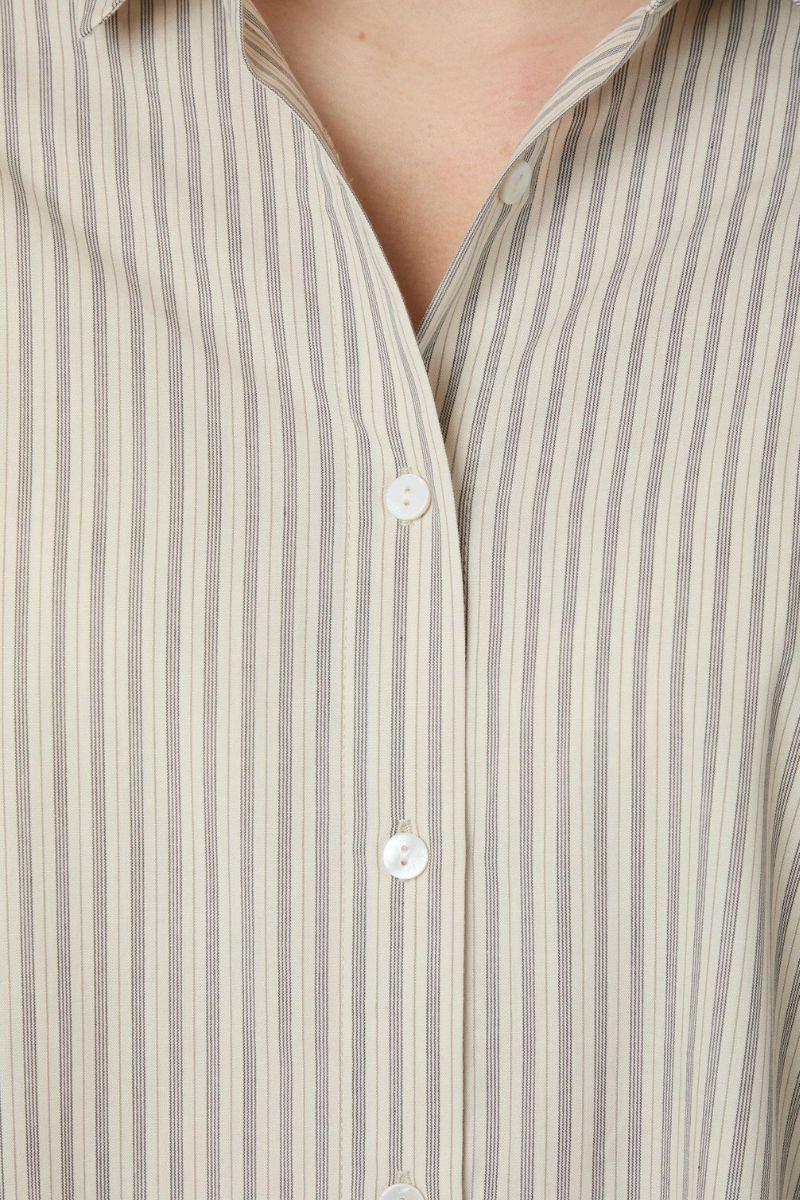Dita Double Stripe Shirt | Creme | Bluse fra Neo Noir - Image 8