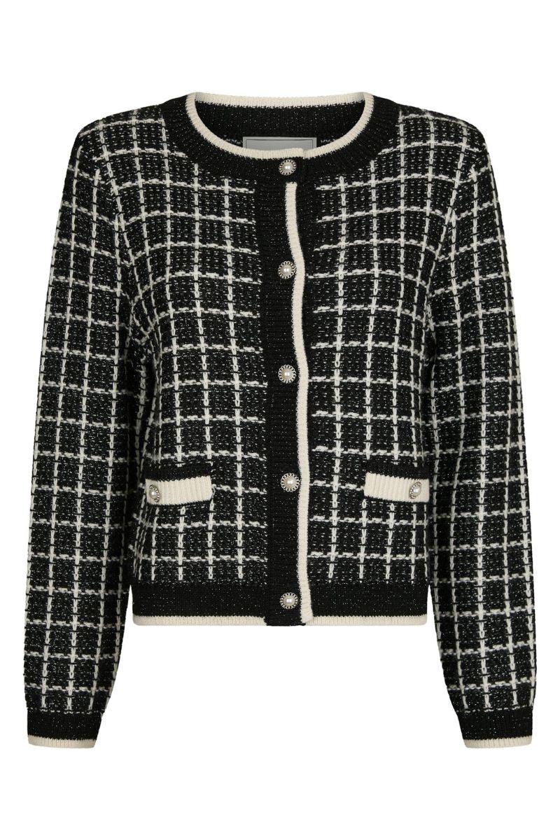 Doro Stitch Knit Cardigan | Black | Strik fra Neo Noir
