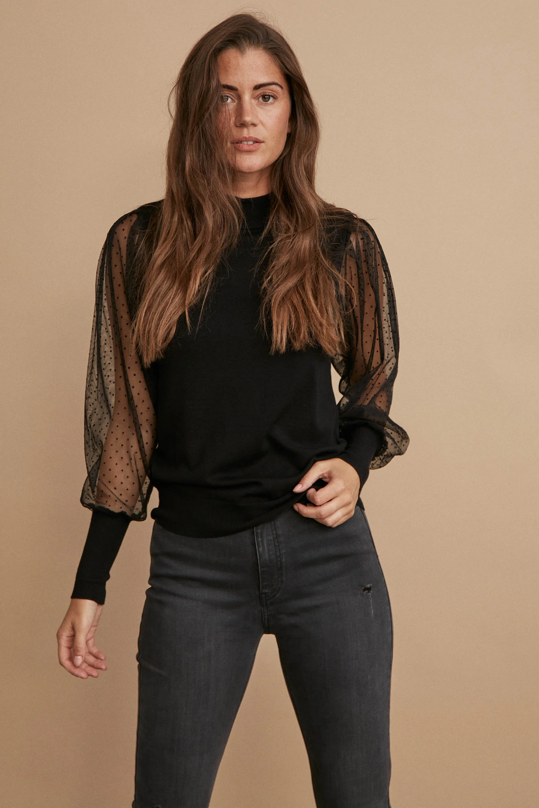 Dotka Pullover | Black | Pullover fra Freequent - Image 3