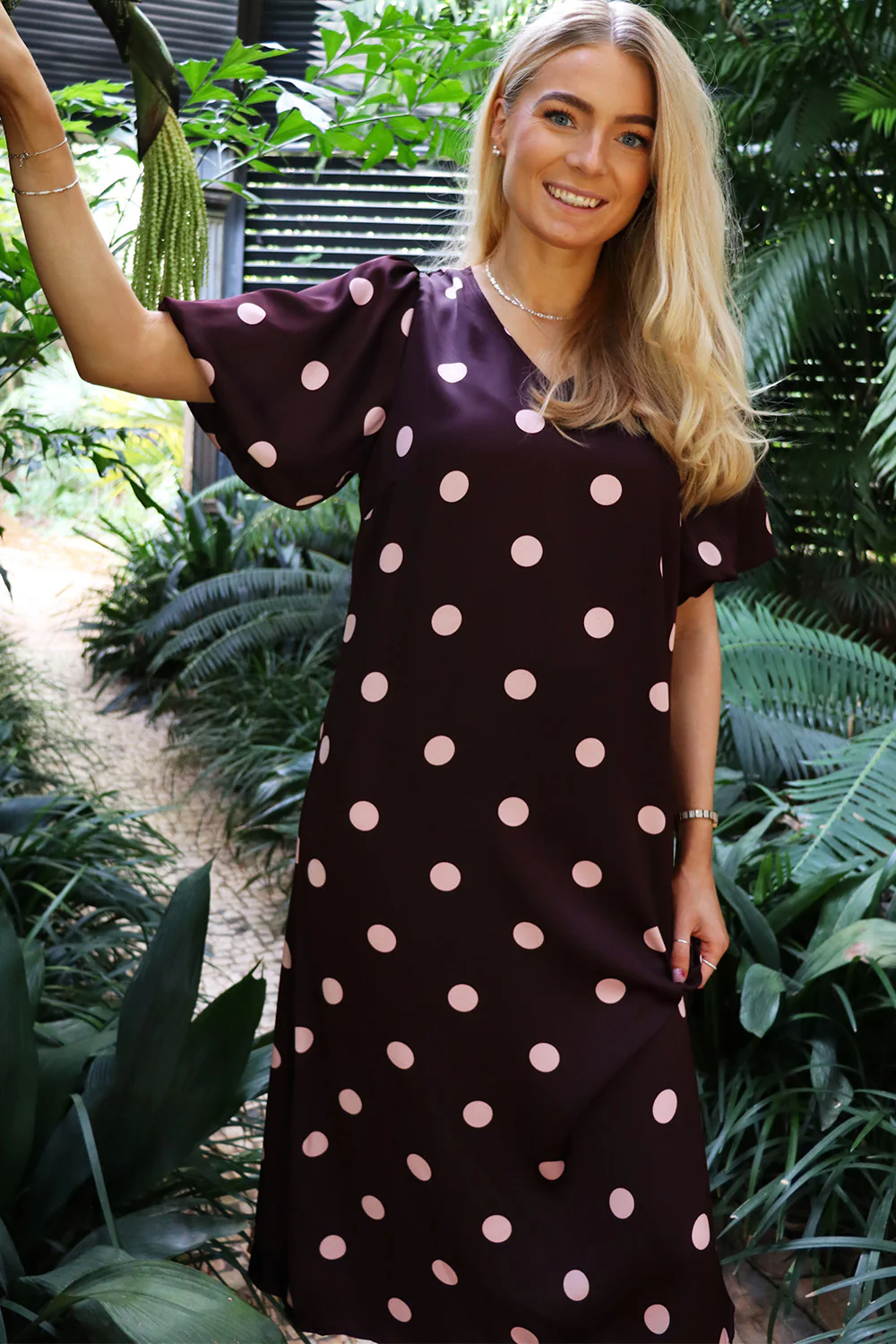 Dotti Dress | Plum Rose Big Dot | Kjole fra Liberté - Image 3