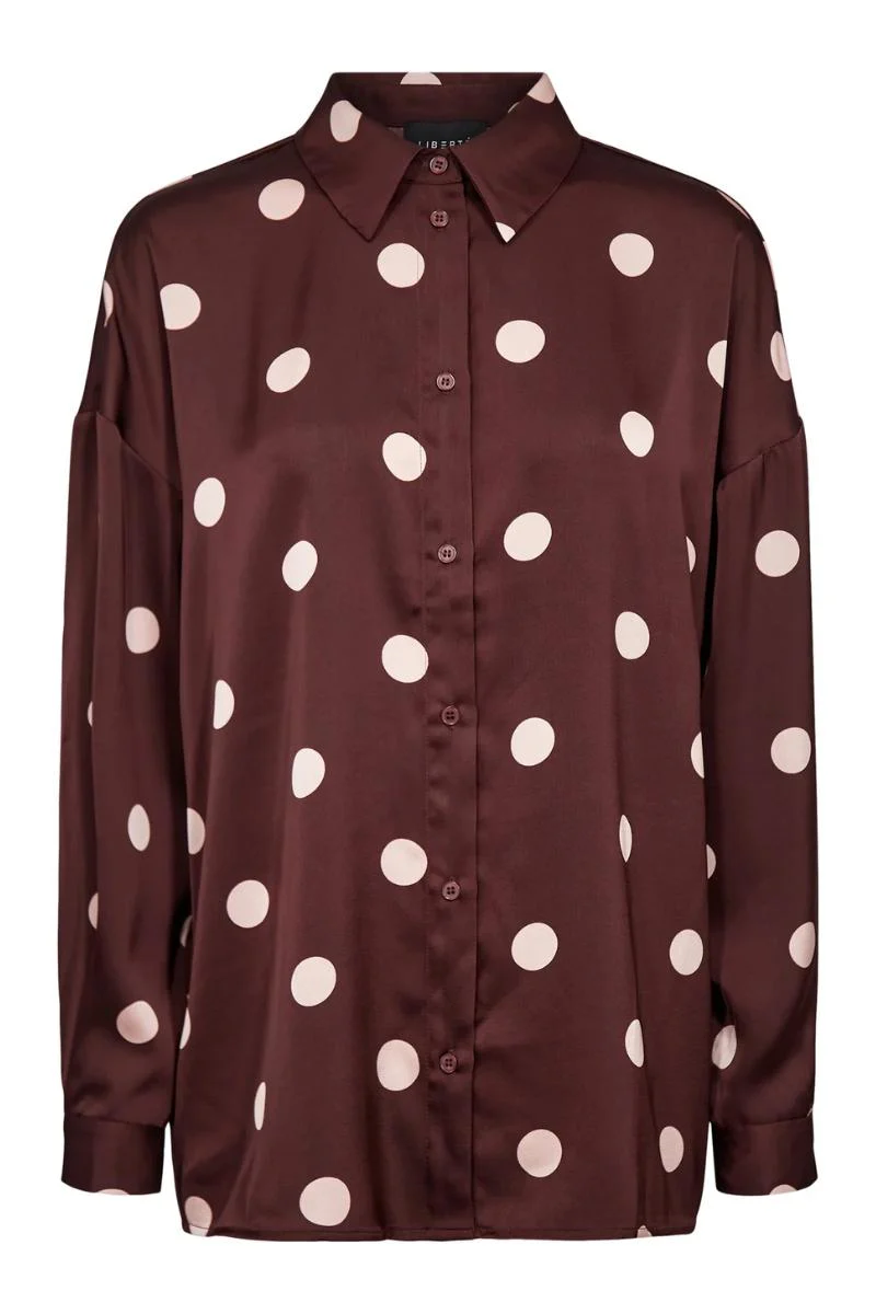 Dotti Ls Shirt | Plum Rose Big Dot | Skjorte fra Liberté - Image 2