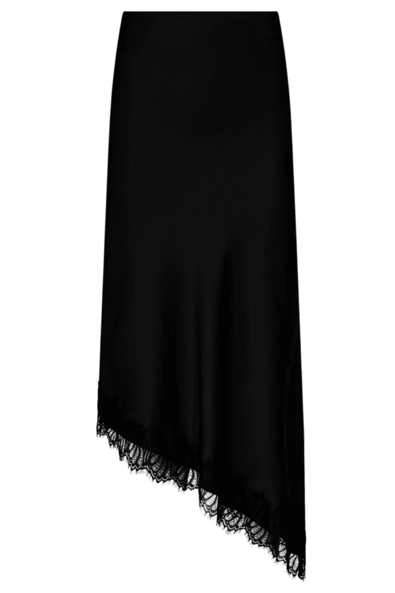 Dova Skirt 212029 | Black W. Black | Nederdel fra Freequent - Image 2