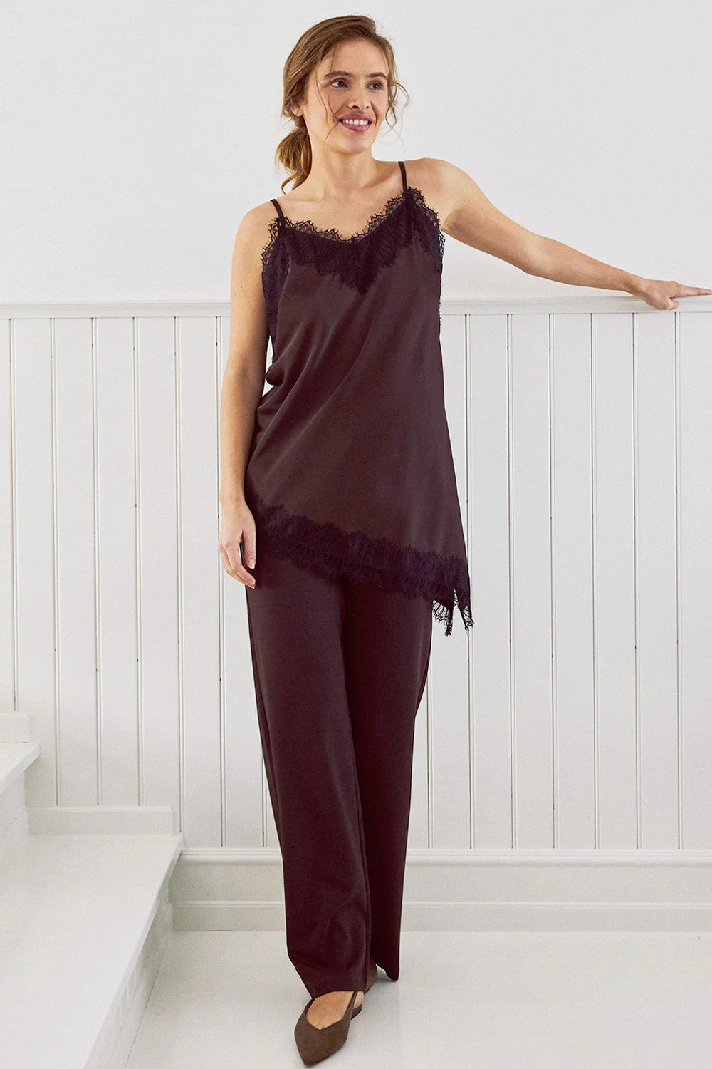 Dova Top 212030 | Coffee Bean W. Black | Top fra Freequent - Image 3