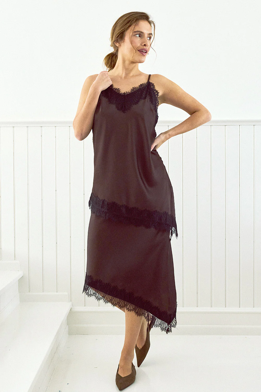 Dova Top 212030 | Coffee Bean W. Black | Top fra Freequent - Image 4