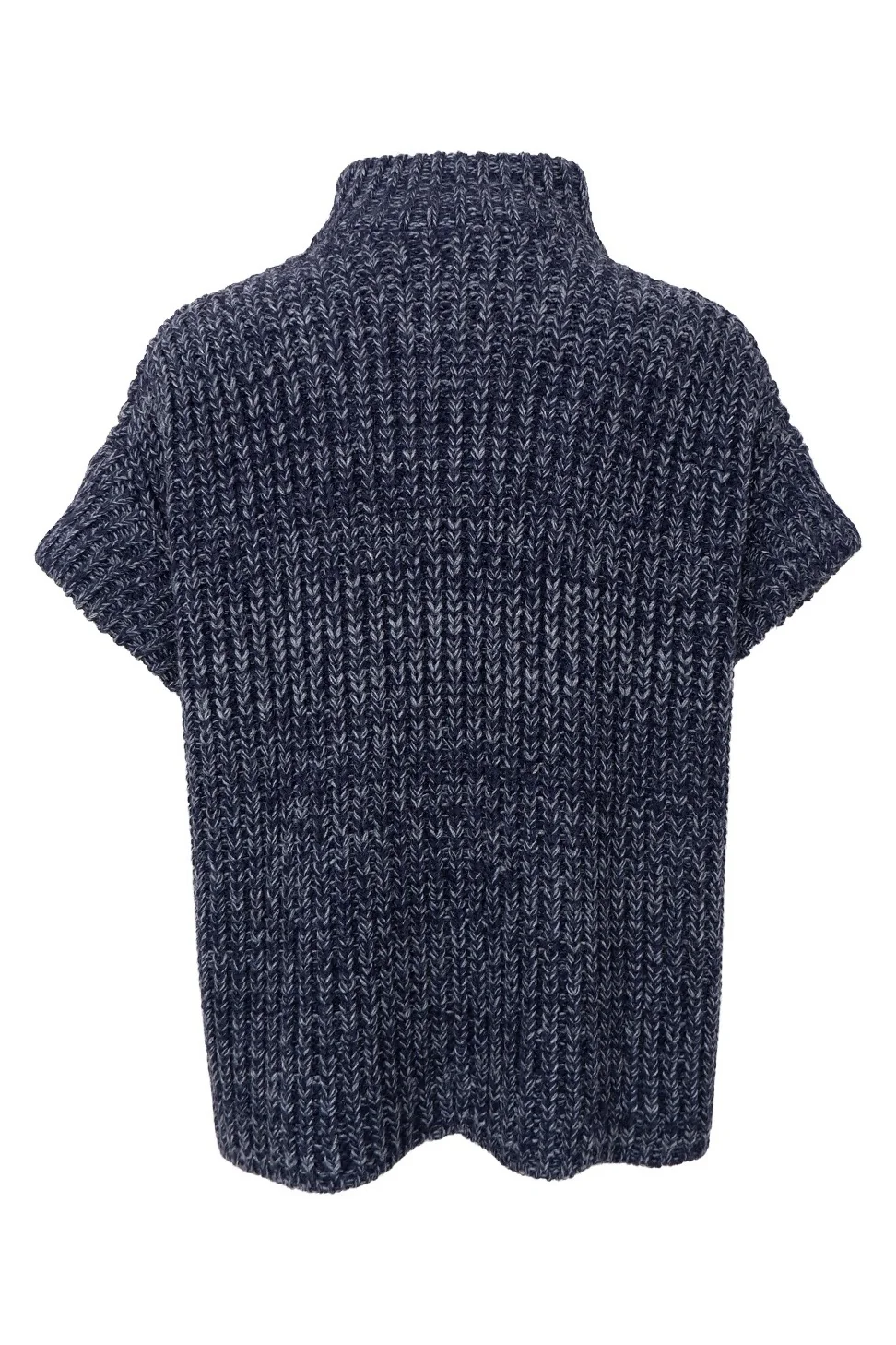 Drew Zipper Knit Vest | Navy | Strik fra Black Colour - Image 4