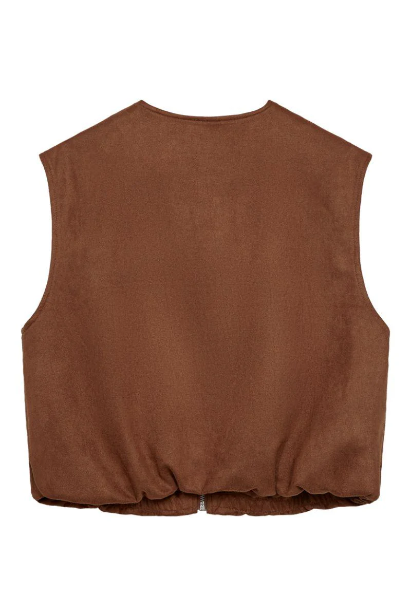 Duva Waistcoat 207699 | Thrush | Vest fra Freequent - Image 2