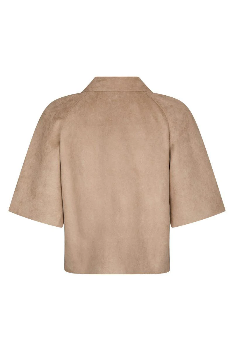 Editta Faux Suede Jacket | Sand | Jakke fra Neo Noir - Image 3