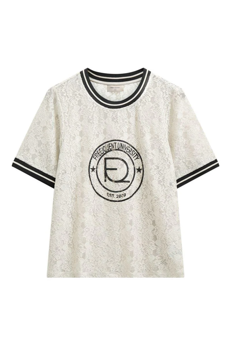 Eico Tee 207158 | Moonbeam W. Black | T-Shirt fra Freequent