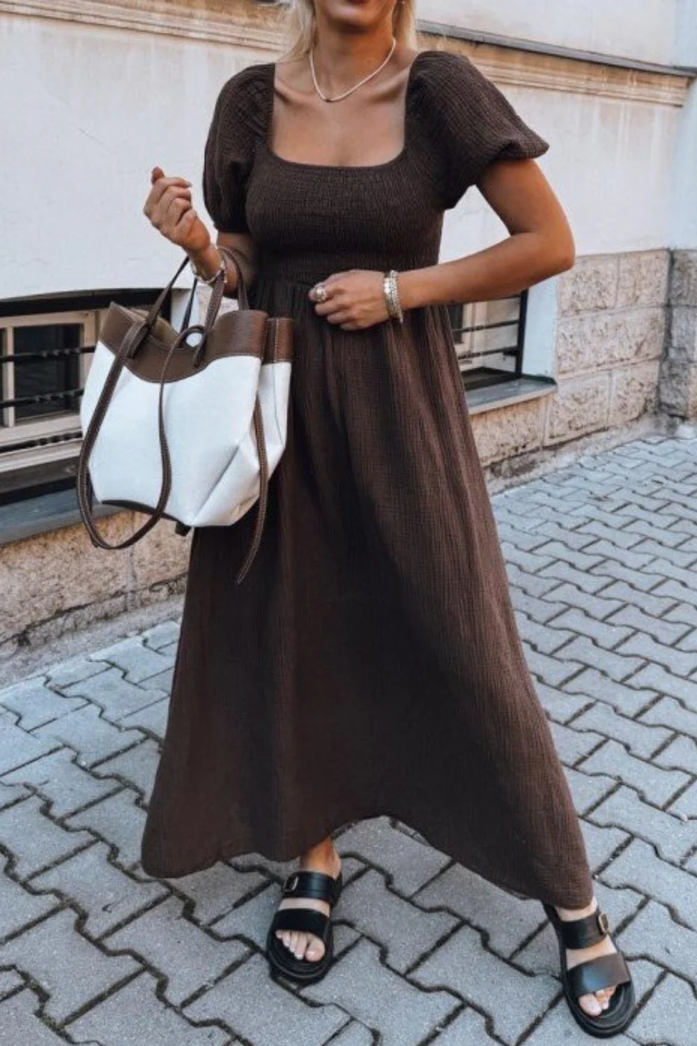 Elinor Smock Dress | Chocolate | Kjole fra French Laundry